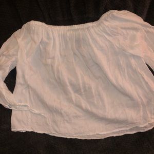 White off the shoulder shirt